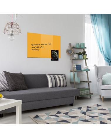 Yellow Neapolitan glass magnetic board for children Smatab®.