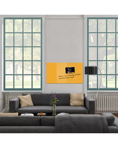 Yellow Naples Smatab® Corporate Glass Magnetic Board