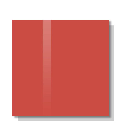 Rote korallenfarbene Glastafel SMATAB®