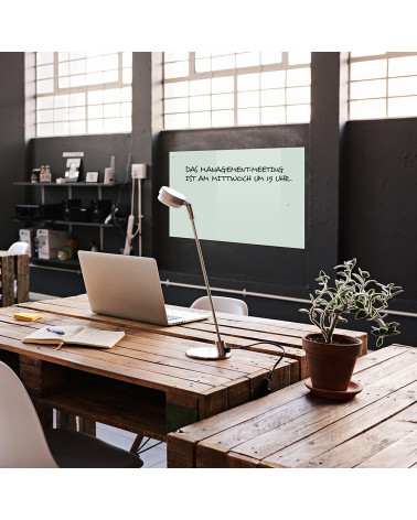 Glasmagnettafel Weißes satiniertes Glas Smatab® Whiteboard für Arbeit und Büro