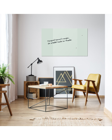 Glasmagnettafel Weißes satiniertes Glas magnetisches Whiteboard home Smatab®