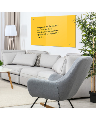 Yellow exotic Smatab® corporate glass magnetic board