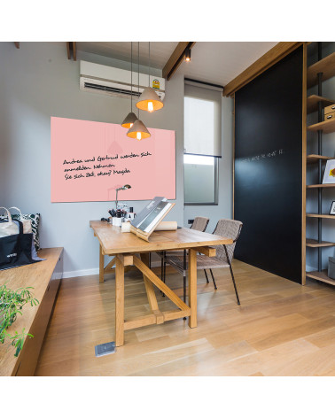 Glasmagnettafel Rosa Körper Glas Arbeit und Büro Whiteboard Smatab®