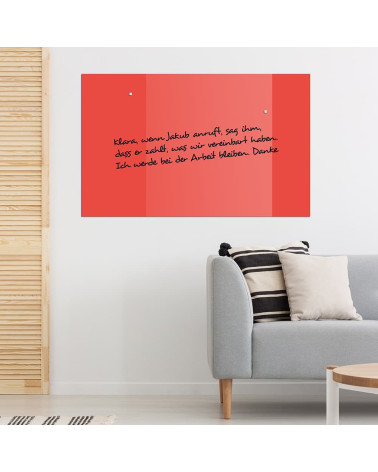 Smatab® red coral glass work and office whiteboard