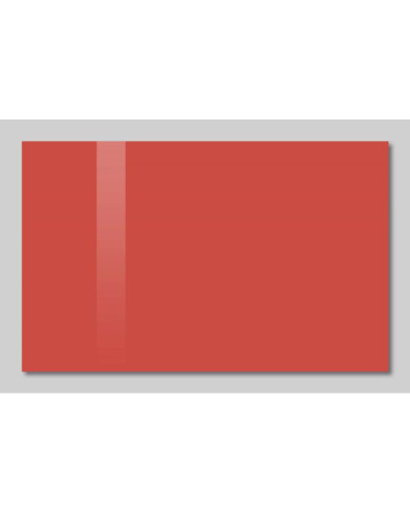 Smatab® corporate glass magnetic board in red coral