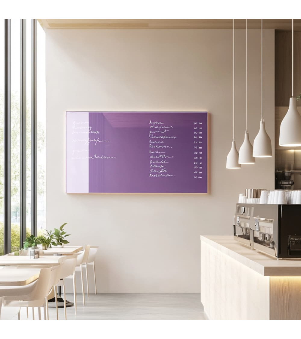 Violette kobaltblaue magnetische Glastafel