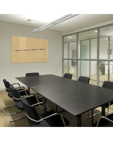 Glasmagnettafel Smatab® ocker-umber Glasarbeits- und Büro-Whiteboard