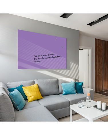 Magnetic whiteboard purple cobalt glass home Smatab®.