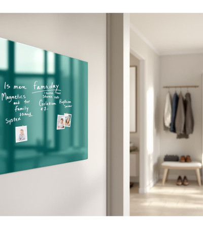 Grüne smaragdgrüne magnetische Glas-Memotafel