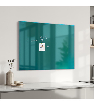 Grüne smaragdgrüne magnetische Glas-Memotafel