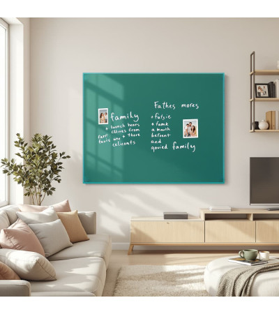 Zöld smaragdzöld üveg mágneses tábla