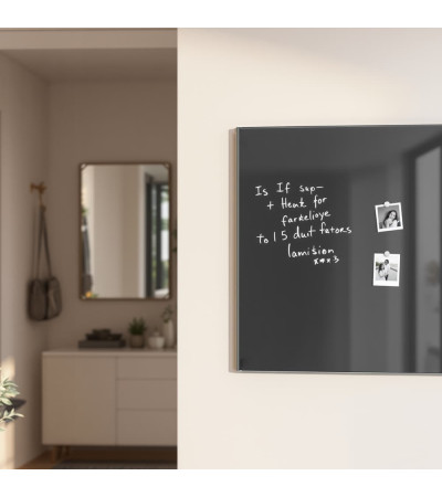 Šedá antracitová skleněná magnetická tabule