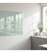 Weiße satinierte aufklebbare Glas-Magnettafel