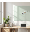 Weiße satinierte aufklebbare Glas-Magnettafel