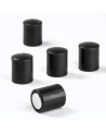 Office magnet OF-2 round plastic black - set of 10