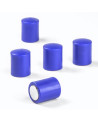 Office magnet OF-2 round plastic blue - set of 10