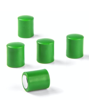 Office magnet OF-2 round plastic green OF-1, set of 10