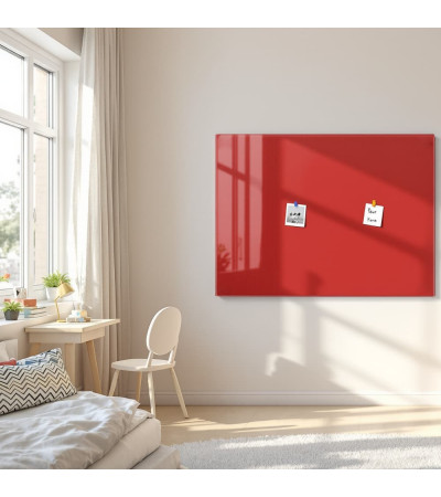 Rote korallenfarbene Glastafel SMATAB®
