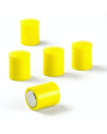 Office magnet OF-2 round plastic yellow, 1pc.