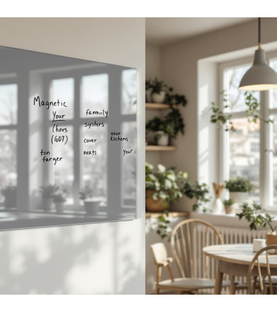 Graue paynova Glas-Magnettafel