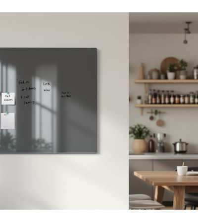Graue anthrazitfarbene Glas-Magnettafel