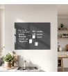 Graue anthrazitfarbene Glas-Magnettafel