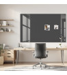 Graue anthrazitfarbene Glas-Magnettafel