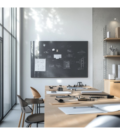 Graue anthrazitfarbene Glas-Magnettafel Smatab®
