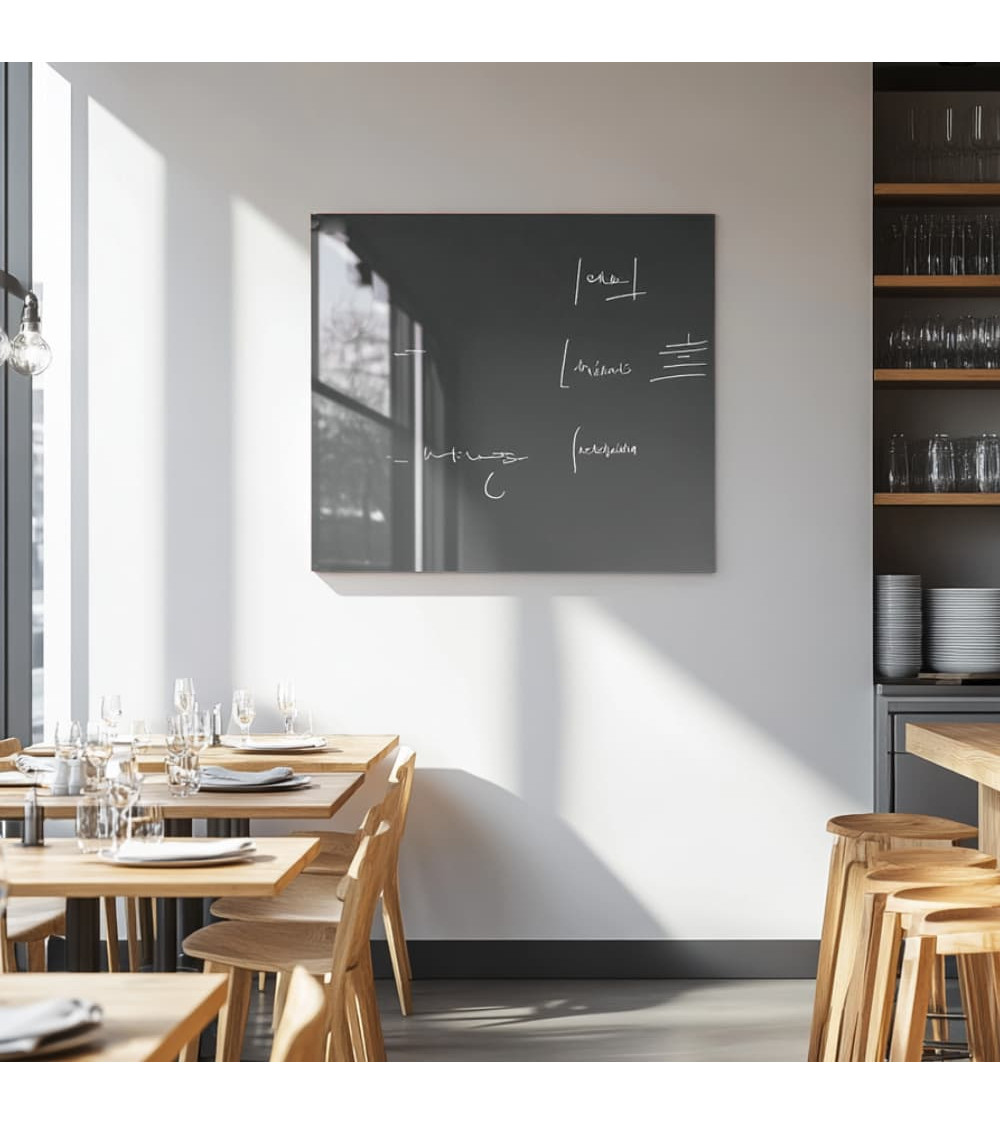 Graue anthrazitfarbene Glas-Magnettafel Smatab®