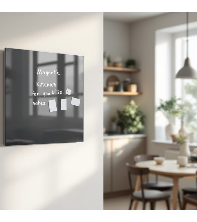 Graue anthrazitfarbene Glas-Magnettafel Smatab®