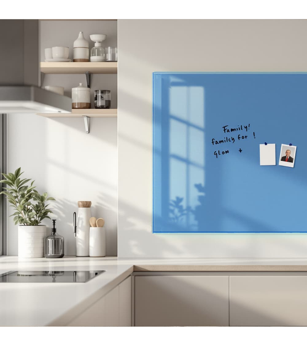 Blaue Koelin-Glas-Magnettafel Smatab®