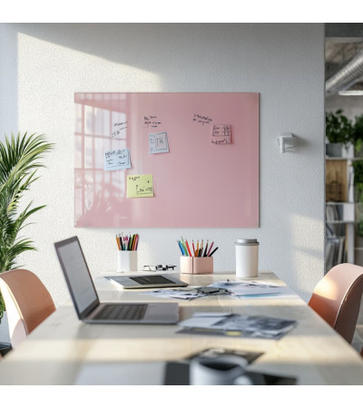 Rosa hautfarbene Glas-Magnettafel