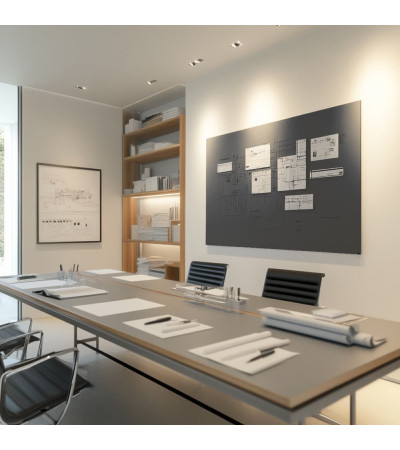 Smatab® anthracite gray glass work and office whiteboard