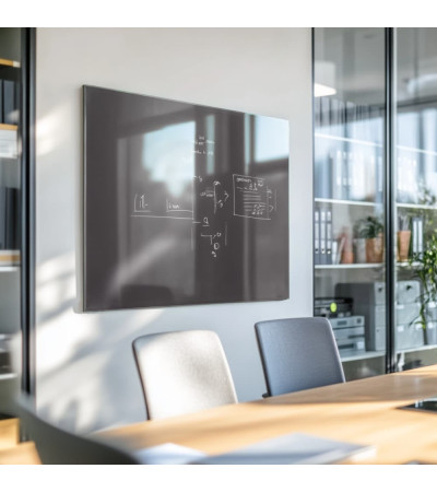 Smatab® antracitszürke üvegből készült munka- és irodai tábla