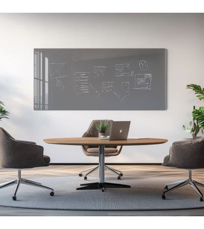Smatab® gray payn glass work and office whiteboard