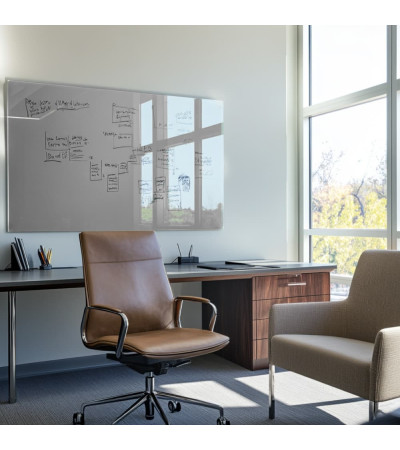 Smatab® gray payn glass work and office whiteboard