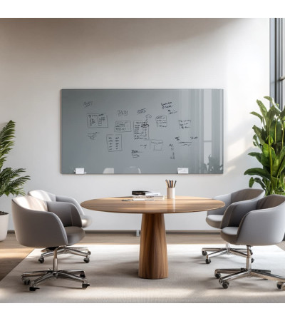 Smatab® grau payn Glas Arbeits- und Büro-Whiteboard