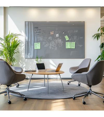 Smatab® grau payn Glas Arbeits- und Büro-Whiteboard