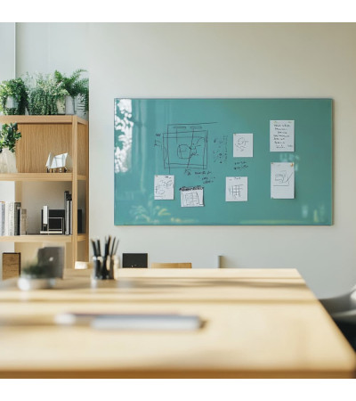 Smatab® smaragdgrünes Glas Whiteboard für Arbeit und Büro