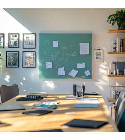 Smatab® smaragdgrünes Glas Whiteboard für Arbeit und Büro