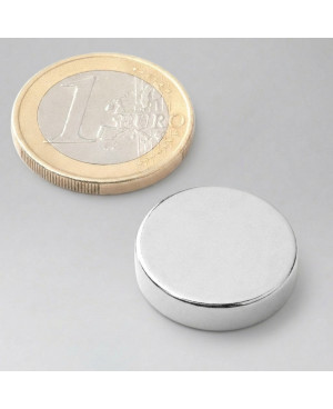 Ezüst korong mágnes 1 db
