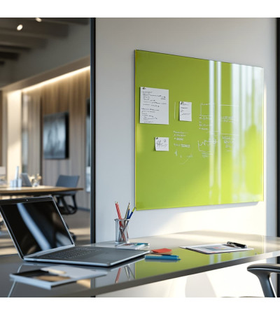 Smatab® pistaziengrünes Glas-Whiteboard für Arbeit und Büro
