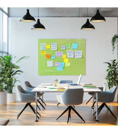 Smatab® pistaziengrünes Glas-Whiteboard für Arbeit und Büro