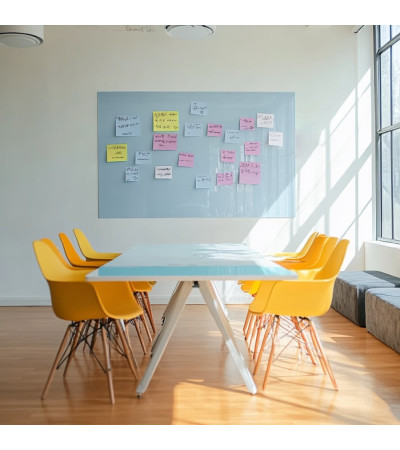 Smatab® royal blue glass work and office whiteboard