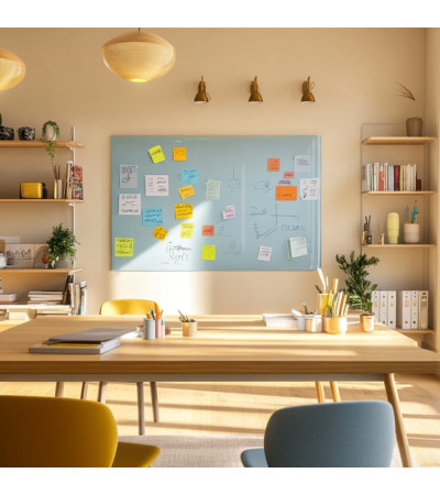 Smatab® königsblaues Arbeits- und Büro-Whiteboard aus Glas