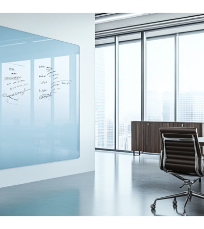 Smatab® königsblaues Arbeits- und Büro-Whiteboard aus Glas