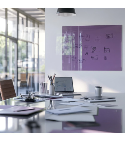 Fialová kobaltová skleněná pracovní a kancelářská tabule Smatab®