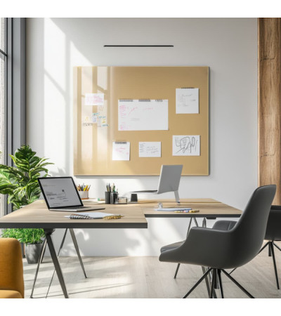 Smatab® ocher-umber glass work and office whiteboard