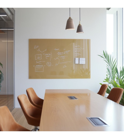 Smatab® ocher-umber glass work and office whiteboard