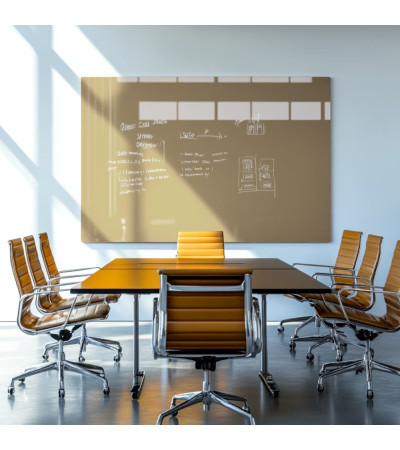 Smatab® ocher-umber glass work and office whiteboard